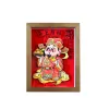 中式古典五路财神裸眼3D剪纸画手工艺品客厅办公室装饰摆件立体画 Item Picture